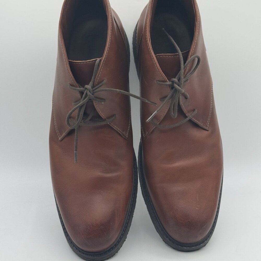Johnston & Murphy Mens 13 M Copeland Brown Leather Chukka Booties 25-2022 - Picture 10 of 16